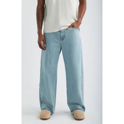 Elwood Released Hem Baggy Denim Pants In Blue