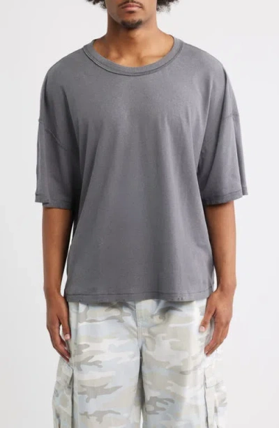 Elwood Reversible Cotton T-shirt In Gray