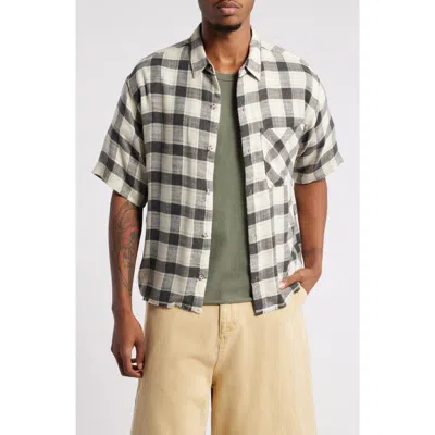 Elwood Riker Plaid Short Sleeve Button-up Shirt In Rikers Plaid