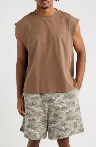 Elwood Sleeveless T-shirt In Brown