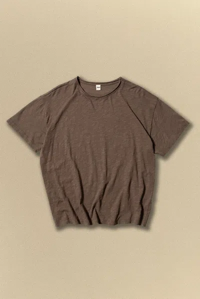 Elwood Slub Tee In Brown