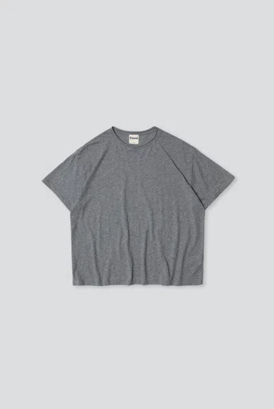Elwood Slub Tee In Dark Ash Grey