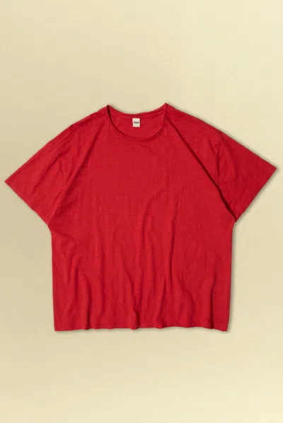 Elwood Cap Sleeve Tee In Red