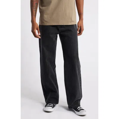Elwood Straight Leg Jeans In Washed Black