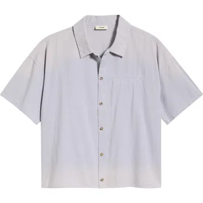 Elwood Summer Cotton Button-up Shirt In Gray
