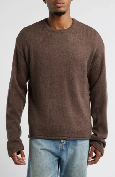 Elwood Sunday Crewneck Sweater In Walnut