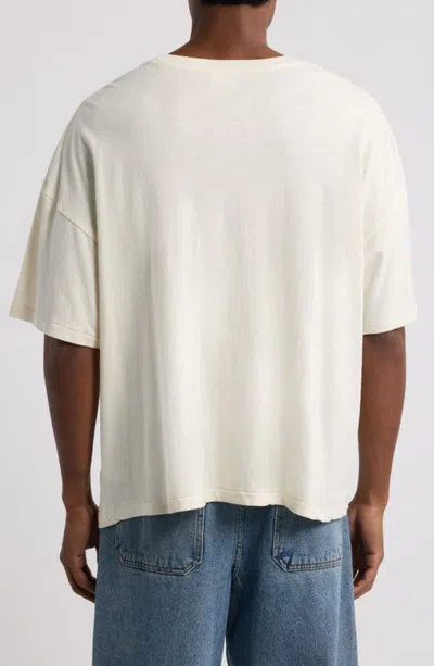 Elwood Surf Instructor Linen & Cotton Graphic T-shirt In Vintage White