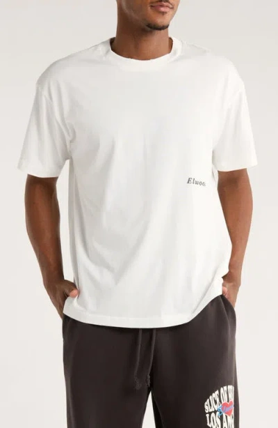 Elwood Trademark Oversize Graphic T-shirt In White
