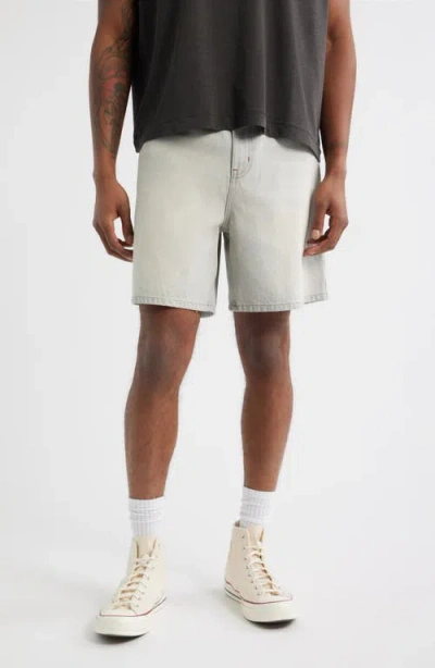 Elwood Trail Cotton Denim Shorts In Gray