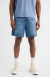 Elwood Trail Cotton Denim Shorts In Blue