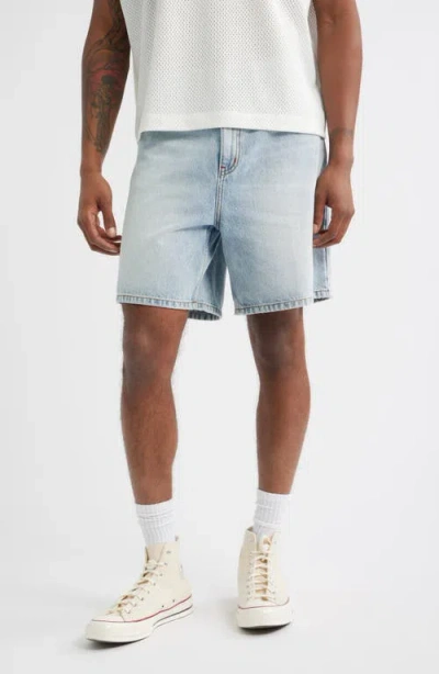 Elwood Trail Cotton Denim Shorts In Blue