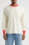 Elwood Trophy Long Sleeve Graphic Ringer T-shirt In Field White