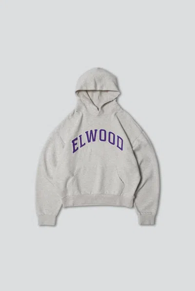 Elwood Varsity Fleece Hoodie In Heather Grey