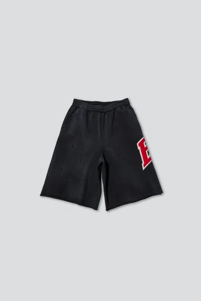 Elwood Varsity Fleece Short In Washed Black