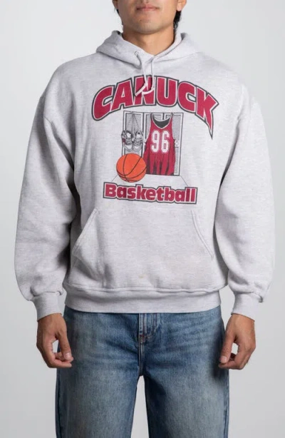 Elwood Vintage Canuck Basketball Hoodie In Gray