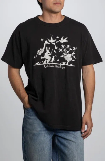 Elwood Vintage Celebrate Brooklyn T-shirt In Black