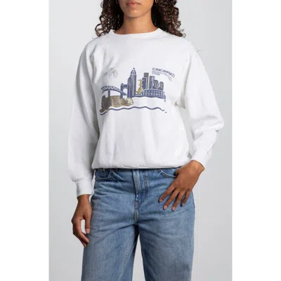 Elwood Vintage Cincinnati Bicentennial Sweatshirt In White