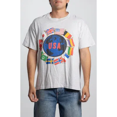 Elwood Vintage Country Flags Tee In White
