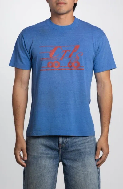 Elwood Vintage Ctps Tee In Blue