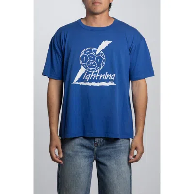 Elwood Vintage Lightning Soccer Tee In Blue