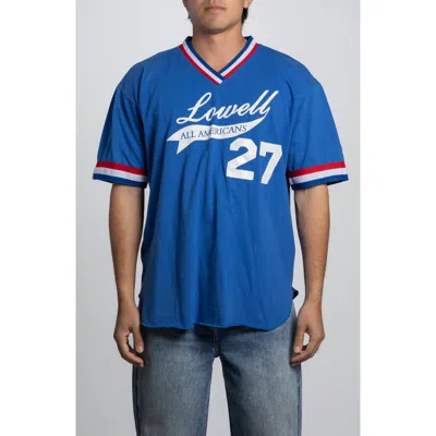 Elwood Vintage Lowell All Americans Jersey In Blue