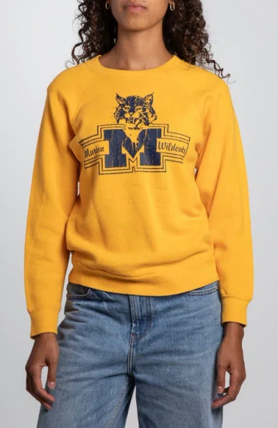 Elwood Vintage Marion Wildcats Crewneck Sweatshirt In Yellow