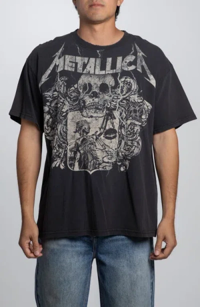 Elwood Vintage Metallica Tee In Black