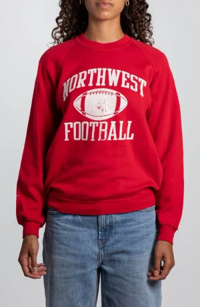 Elwood Vintage Northwest Football Sweatshirt In Red
