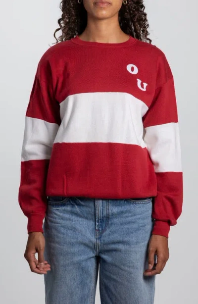 Elwood Vintage Ou Crewneck Sweatshirt In Red
