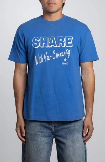Elwood Vintage Share With Your Community Tee In Blue