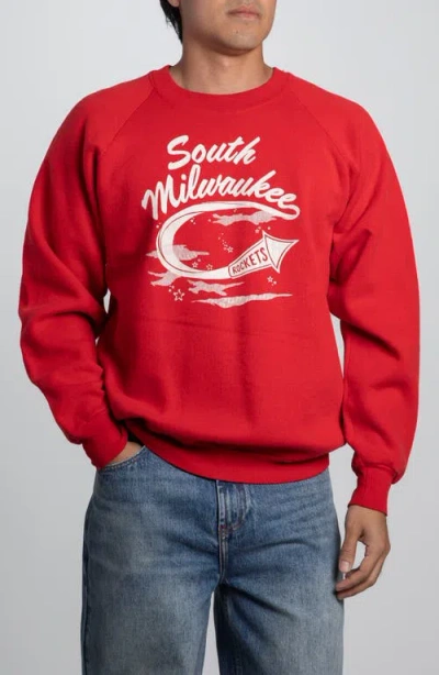 Elwood Vintage South Milwaukee Rocket Tee In Red