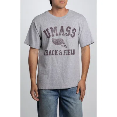 Elwood Vintage Umass Track & Field Tee In Gray