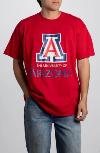 Elwood Vintage University Of Arizona Tee In Red