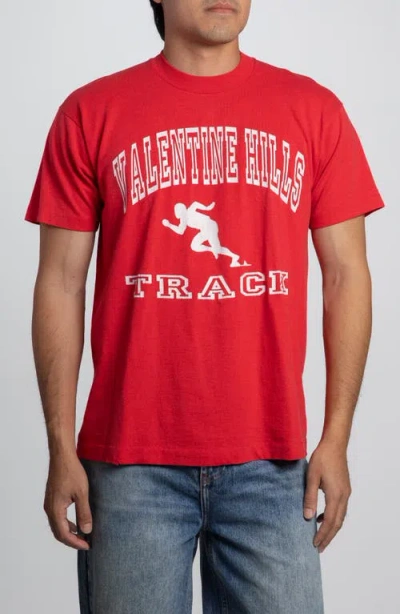 Elwood Vintage Valentine Hills Track Tee In Red