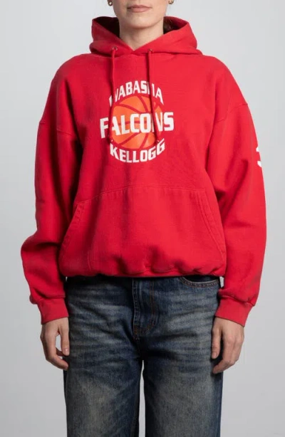 Elwood Vintage Wabasha Falcons Hoodie In Red