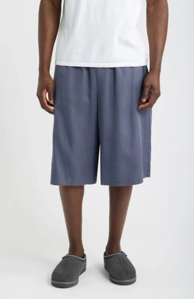 Elwood Vintage Wash Twill Basketball Shorts In Blue