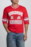Elwood Vintage Wisconsin Badgers Football Tee In Red