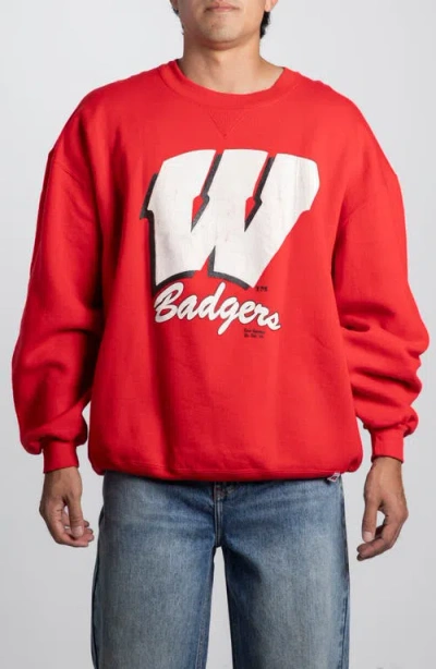 Elwood Vintage Wisconsin Badgers Sweatshirt In Multi
