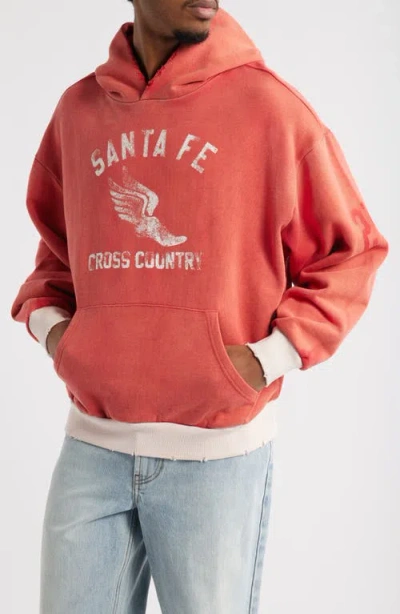 Elwood Warmup Graphic Hoodie In Fire Truck