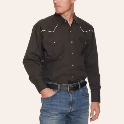 Ely Cattleman Black Western Shirt