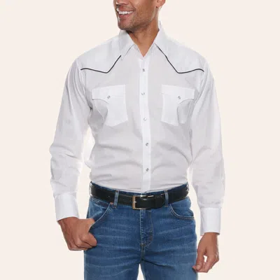 Ely Cattleman Men's White Long Sleeve Western Shirt