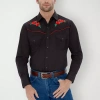 Ely Cattleman Mens Long Sleeve Western Shirt In Black
