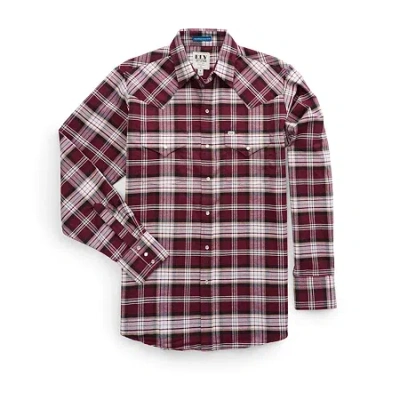 Ely Cattleman Mens Long Sleeve Western Shirt In Red