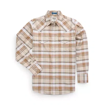 Ely Cattleman Mens Long Sleeve Western Shirt In Sand