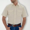 Ely Cattleman Mens Short Sleeve Classic Fit Button-down Shirt In Neutral