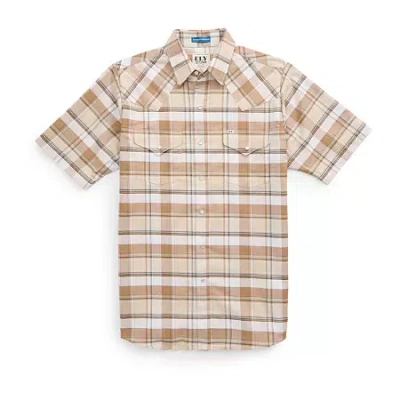 Ely Cattleman Mens Short Sleeve Western Shirt In Sand