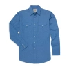Ely Cattleman Mini Geo Print Mens Long Sleeve Western Shirt In Blue