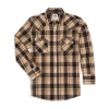 Ely Cattleman Plaid Big And Tall Mens Long Sleeve Western Shirt In Brown