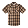 Ely Cattleman Plaid Mens Short Sleeve Western Shirt In Brown