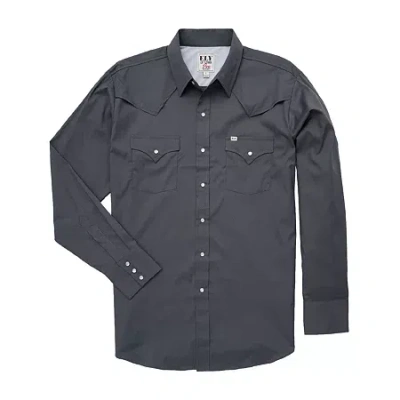 Ely Cattleman Stretch Mens Long Sleeve Western Shirt In Black